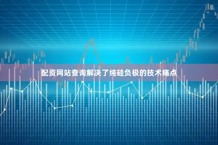 配资网站查询解决了纯硅负极的技术痛点